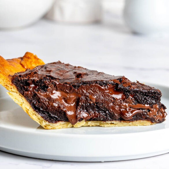 Slice of a Brownie pie