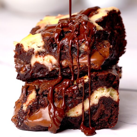 Cheesecake nutella brownies