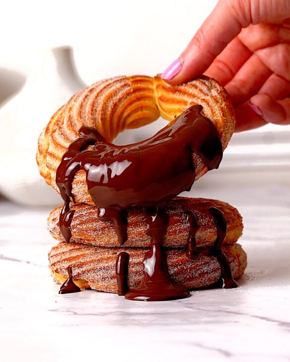 Churro eclair doughnuts