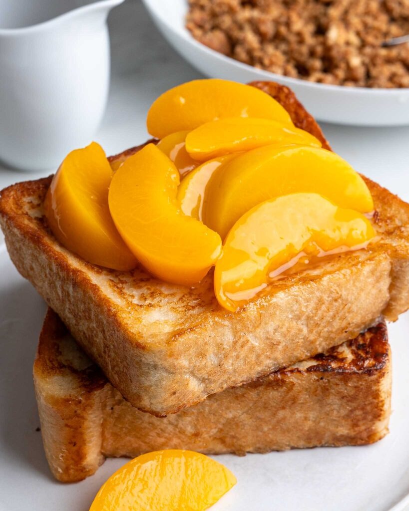 Peach cobbler French toast