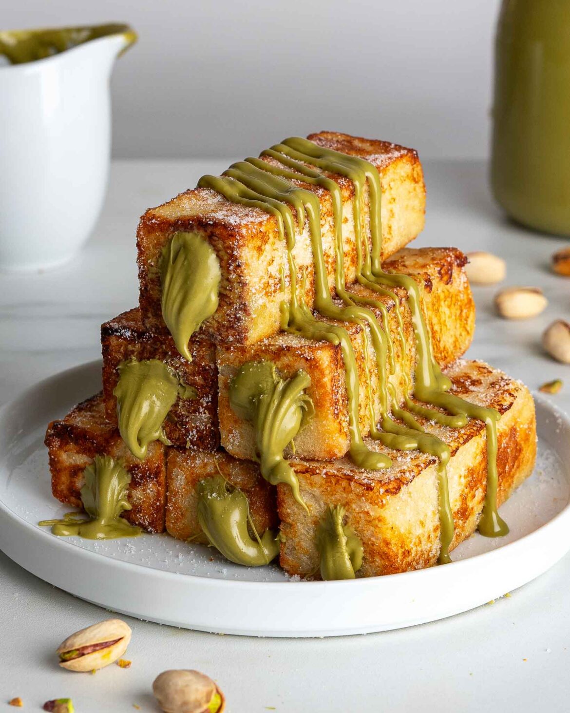 Pistachio French toast sticks