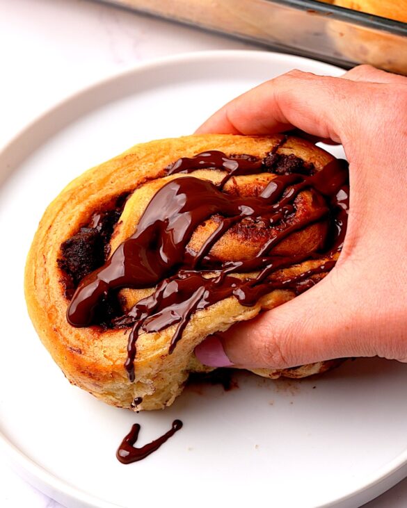 Brownie nutella cinnamon rolls
