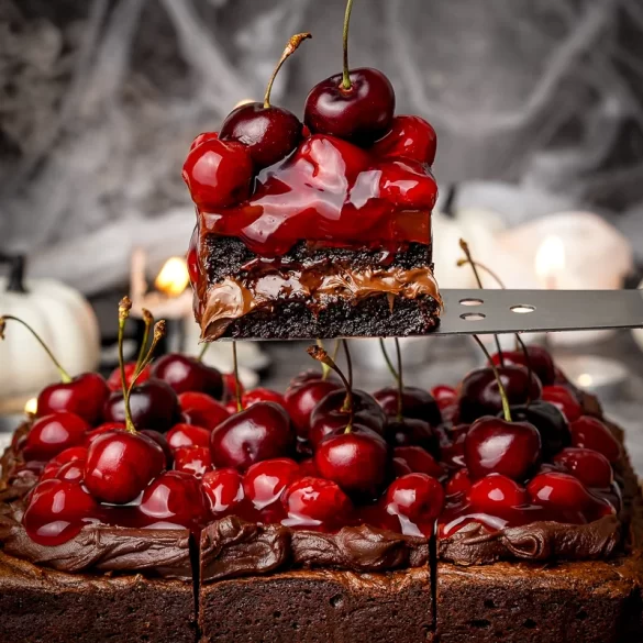 Black Forest Nutella brownies