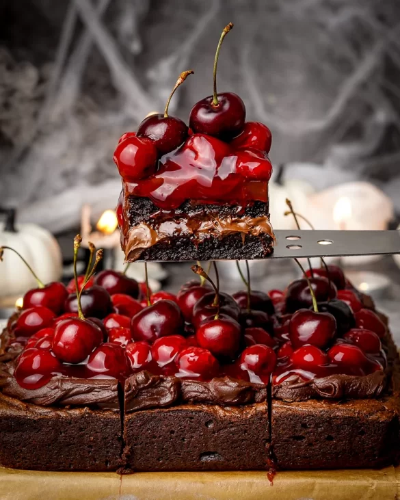 Black Forest Nutella brownies