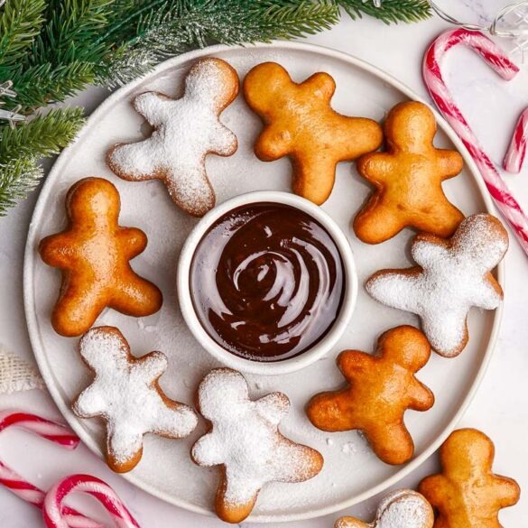 Gingerbread men nutella beignets