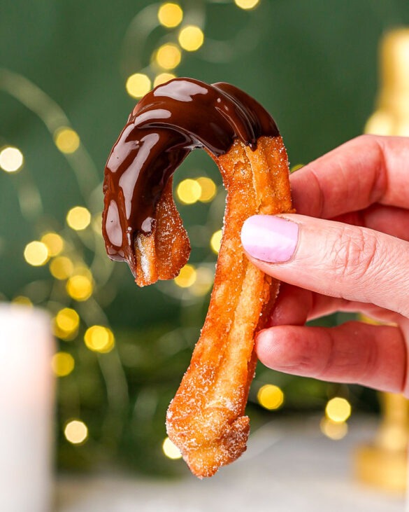Churro Candy Cane Fondue