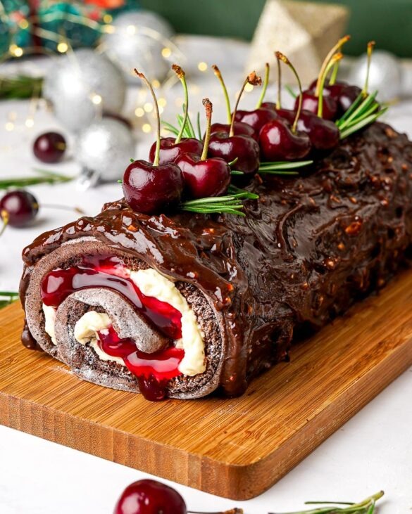 Ferrero rocher Black Forest yule log