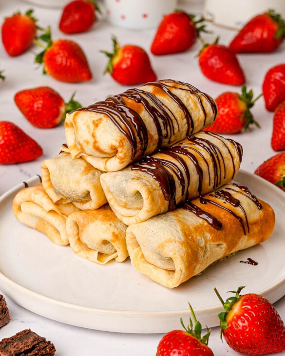 Nutella Brownie Pancake Burritos