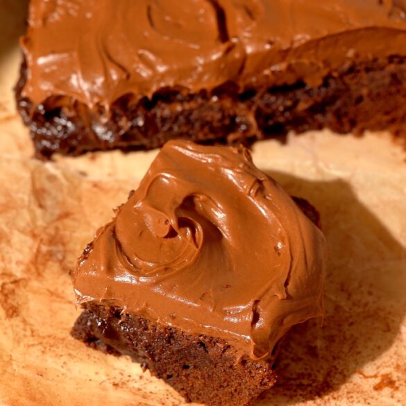 Guinness Brownies with Chocolate Baileys Cream Cheese Frosting