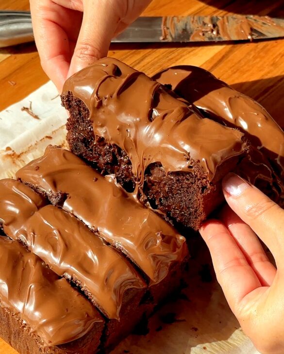 Gooey Triple Chocolate Nutella Banana Bread
