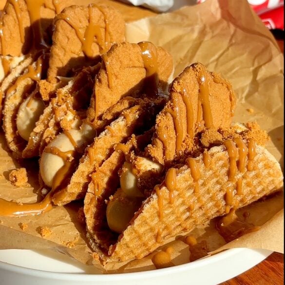 Biscoff Cheesecake Stroopwafel Tacos